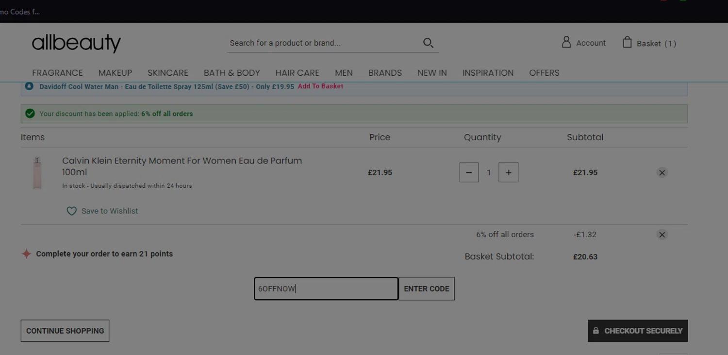How to apply Allbeauty coupon code