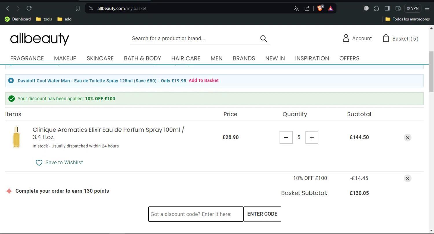 How to apply Allbeauty coupon code